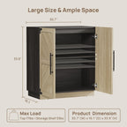 SICOTAS Large Modern Industrial Sideboard Buffet Cabinet with Storage Doors | Rustic Extra Wide Sideboard Buffet Cabinets, Accent Credenza Storage Cabinet with 6 Doors and Adjustable Shelves for Entryway