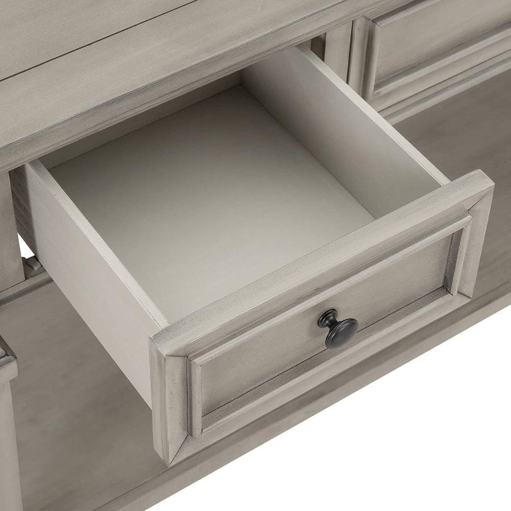 Knocbel 50" Retro Style Console Table Solid Wood Frame Sofa Table with B...