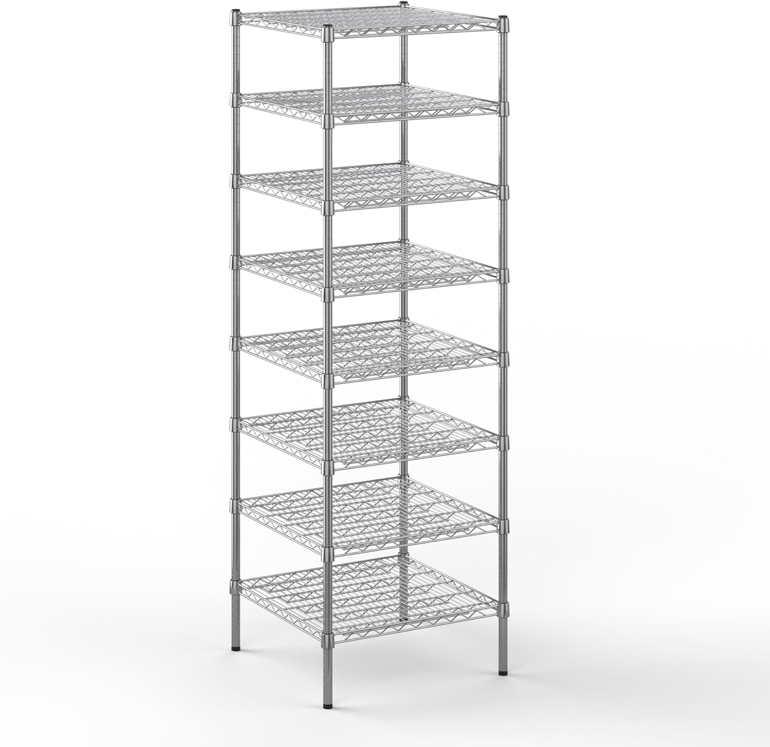 24" Deep x 24" Wide x 74" Height Wire Shelving Kit | 8-Tier | NSF Commercial Storage Rack Unit