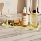 Vanity and Bathroom Tray, 15" ABS Countertop Organizer,Waterproof Vanity Tray for Toilet Tank,Perfume,Soap,Keys,Bathroom Accessories,Kitchen and Bath Trays,Non Slip Small Trays,Gold