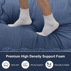 Japanese Floor Mattress, 4" Japanese Futon Mattress, Foldable & Portable Shiki Futon (shikibuton), Roll Up Thicken Sleeping Tatami Mat Sleeping Pad for Camping (Navy Blue, 39 x 80)