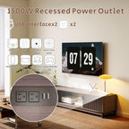 TV Stand with Power Outlet for 65 Inches TV, Luxury Mid Century Modern TV Console Media Entertainment Center with Storage Cabinets and Open Shelves for Living Room Bedroom - 58" Mocha