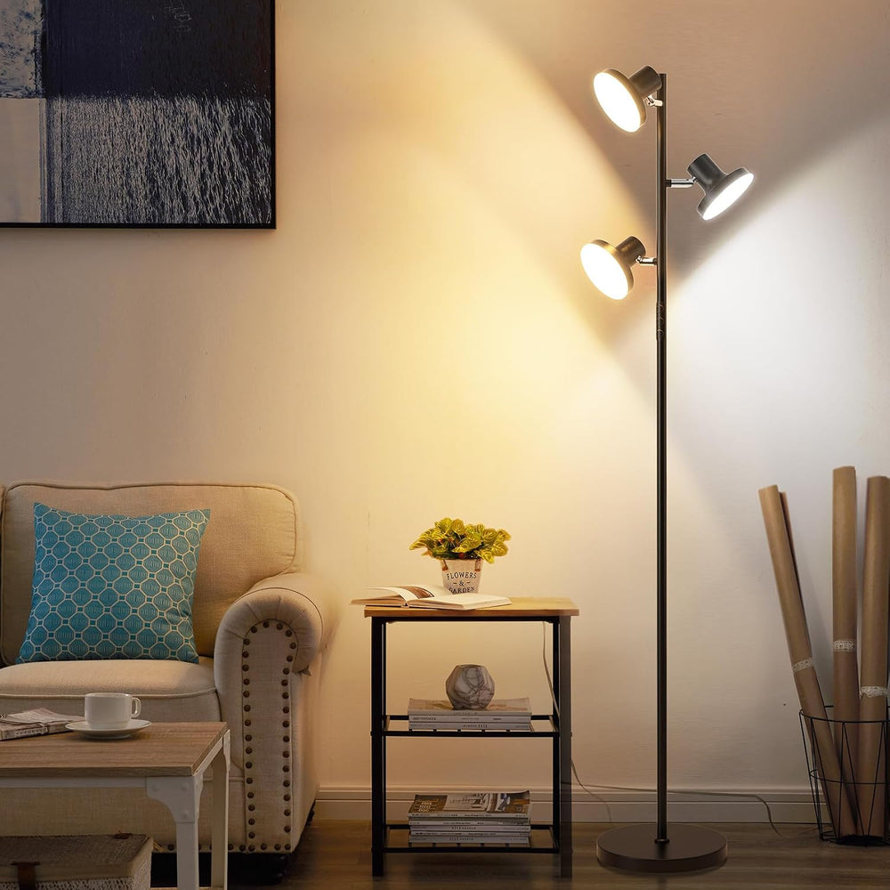 SIBRILLE 36W LED Tree Floor Lamp, Modern Dimmable Standing Lamp with Remote &...
