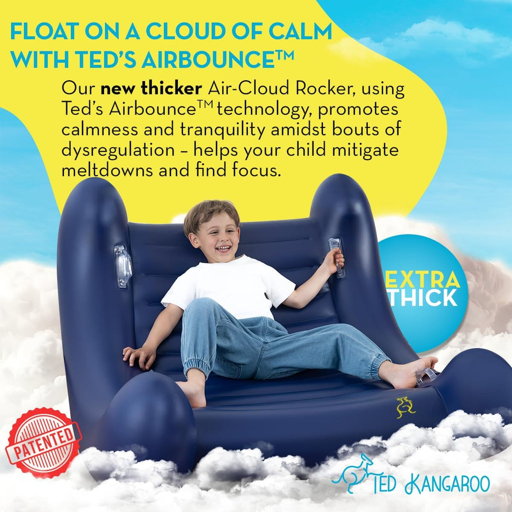 TED KANGAROO CloudBounce Ultra | Sensory Rocker for Kids | Patented NextGen Inflatable Sensory Chair | Ultra-Durable & Extra-Reinforced 2025 Edition