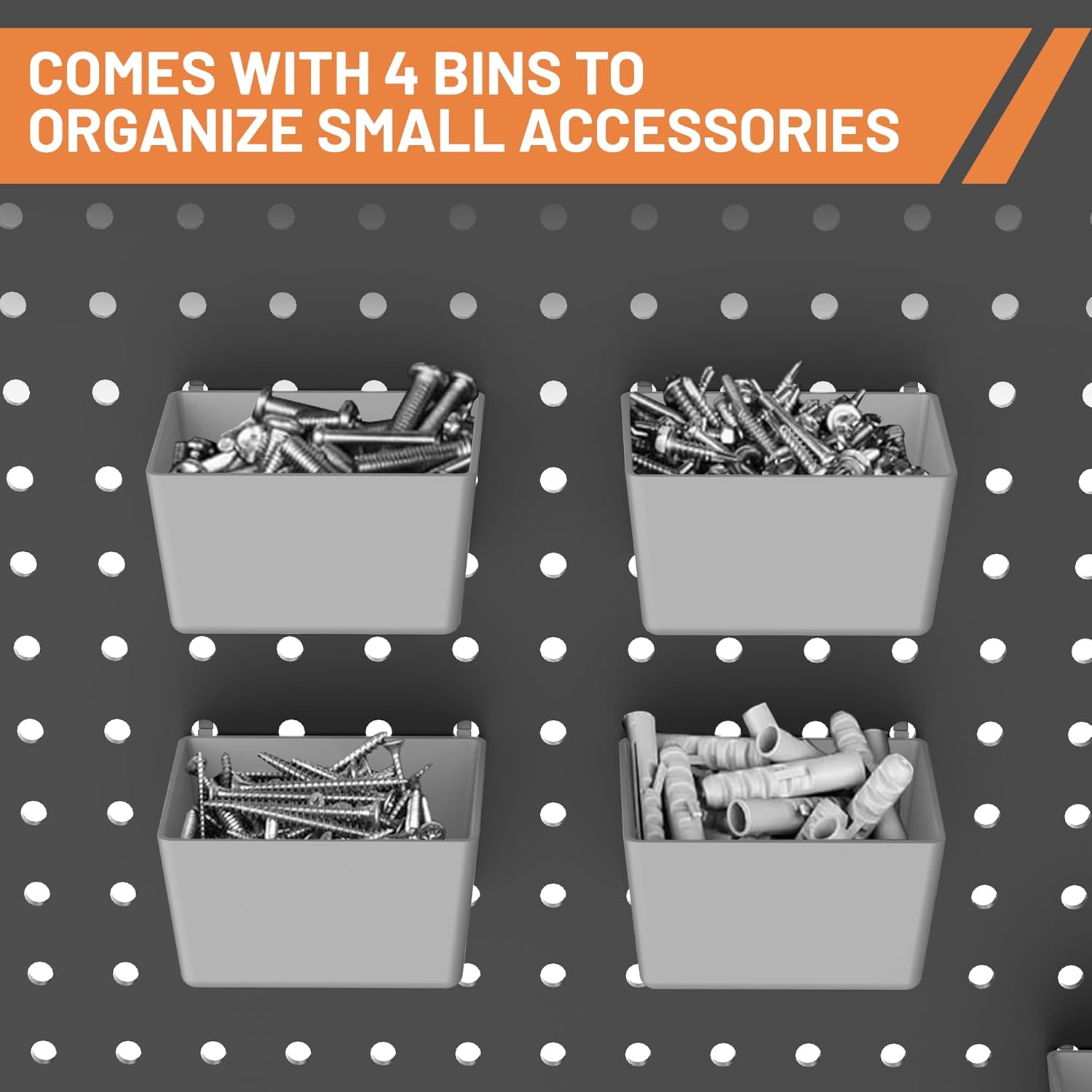 Ultrawall 120-Piece Pegboard Hooks Set, Peg Board Organizer Accessories with Bins for Hanging Various Tools in Garage, Kitchen, Craft Room