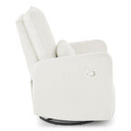 Delta Children - babyGap Cloud Recliner, Performance Fabric, White Boucle | Power Recliner with Swivel & Glide, Features Stain-Resistant Fabric, Cozy Boucle Fabric & Includes a Lumbar Pillow