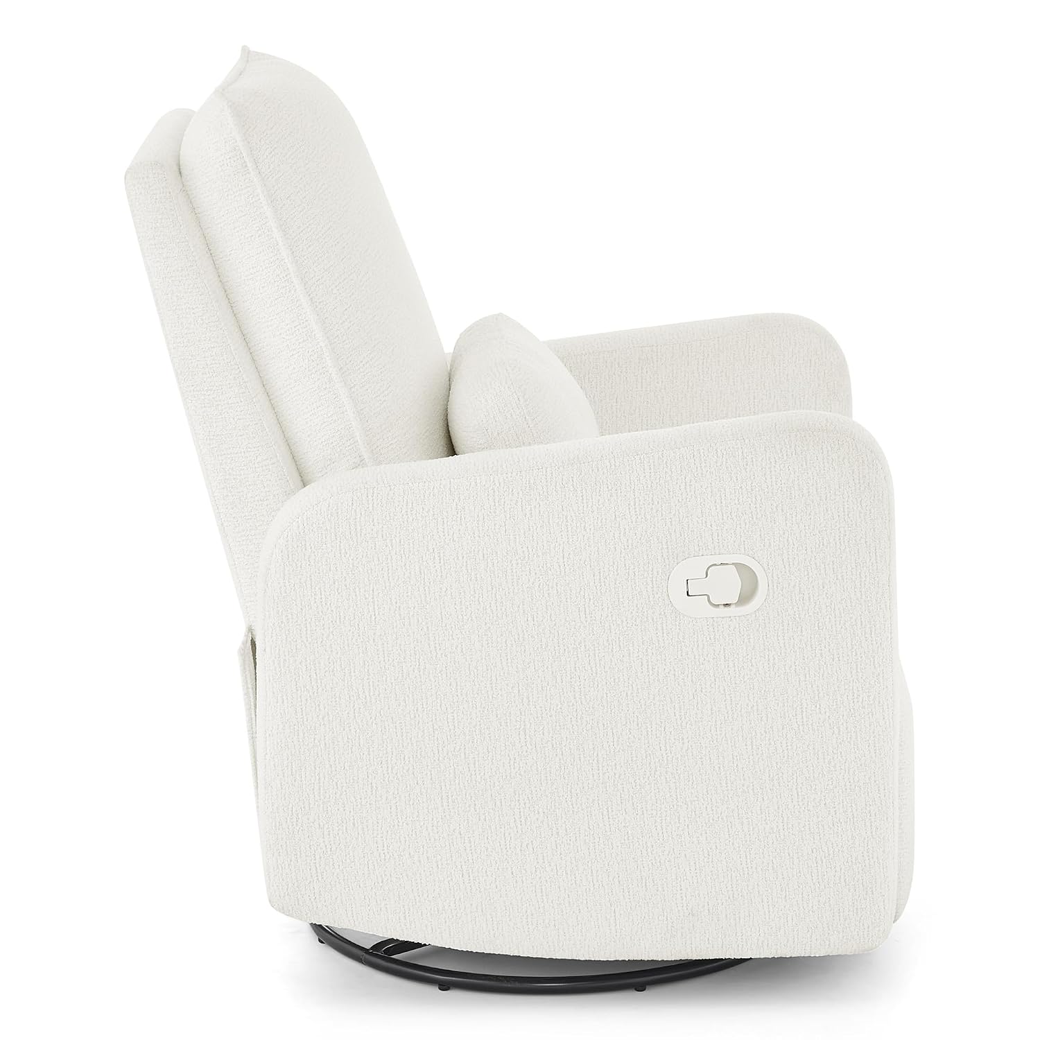 Delta Children - babyGap Cloud Recliner, Performance Fabric, White Boucle | Power Recliner with Swivel & Glide, Features Stain-Resistant Fabric, Cozy Boucle Fabric & Includes a Lumbar Pillow