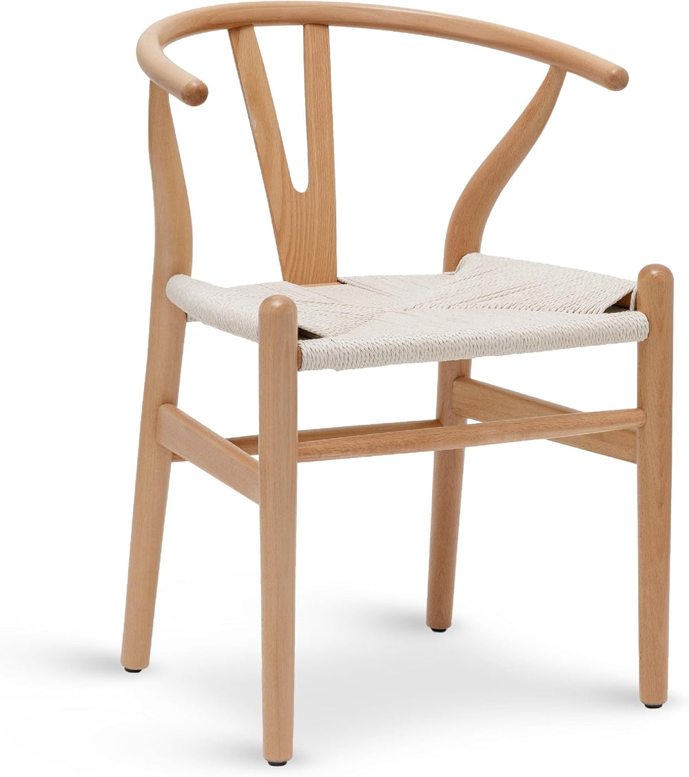 POLY & BARK Weave Dining Chair – Mid-Century Modern Wishbone Dining Chair...