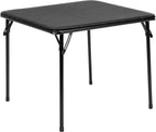 Flash Furniture Mindy Kids 3-Piece Folding Table and Chairs Set for Daycare and Classrooms, Children's Activity Table and Chairs Set, Black