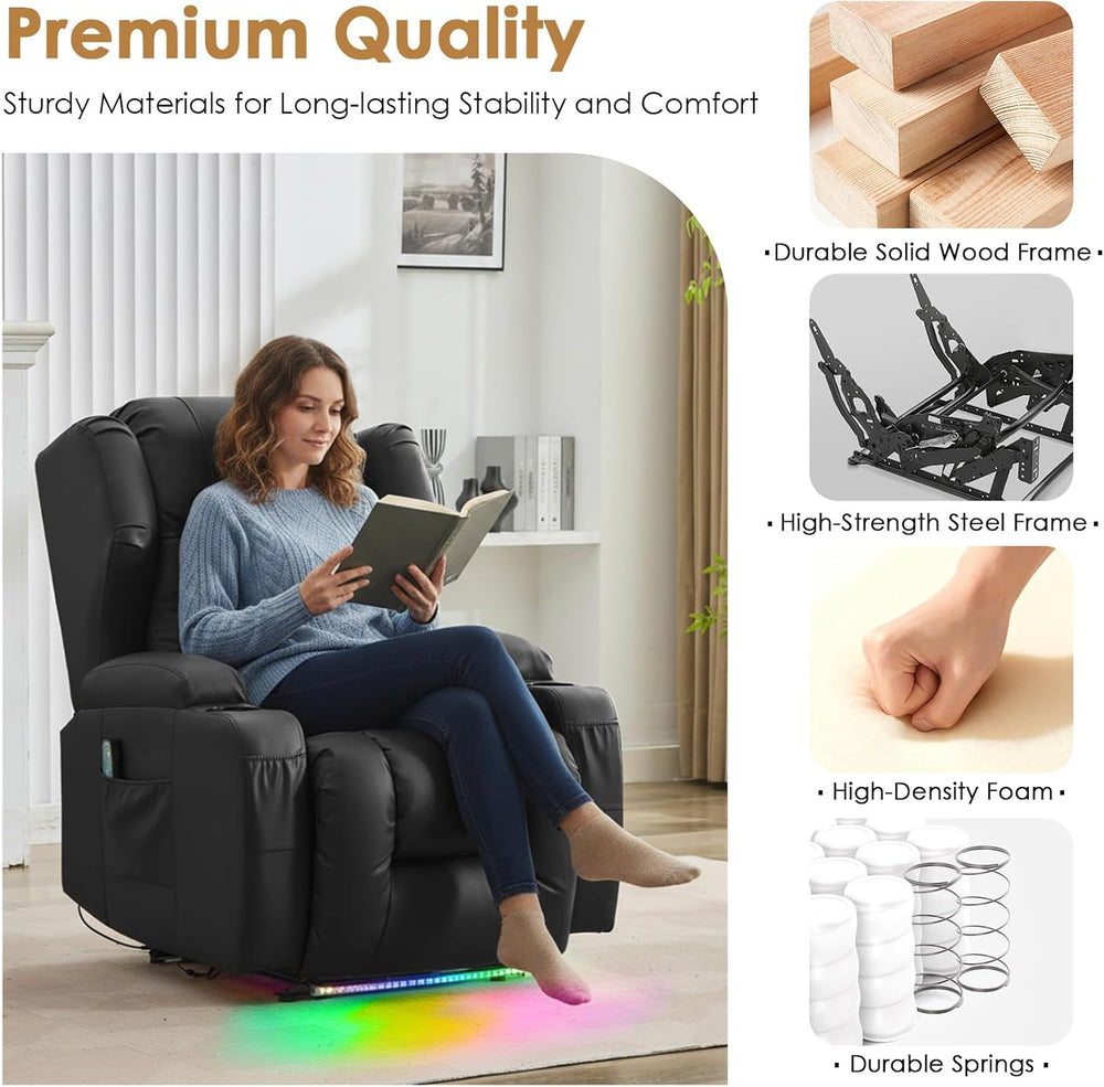 SAMERY Power Recliner Chair, Electric Wall Hugger Recliner Chair Reclining So...