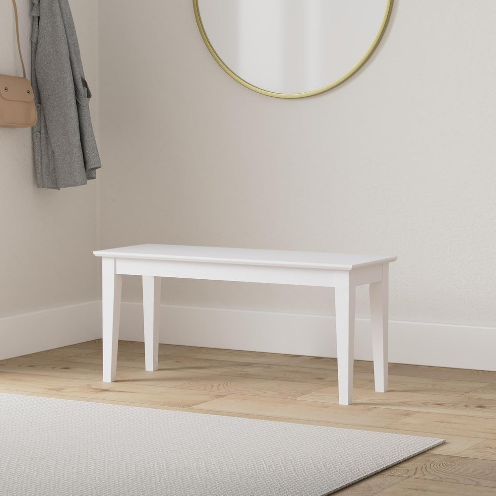 International Concepts Shaker Styled Solid Wood Bench in White