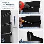 Slatwall Panel 8 FT x 4 FT, Interlocking Slat Wall Paneling, Wall Mounted PVC Wallpanel, Suitable for Garage Storage and Organizer, Slatwall Board, Shelves - Black
