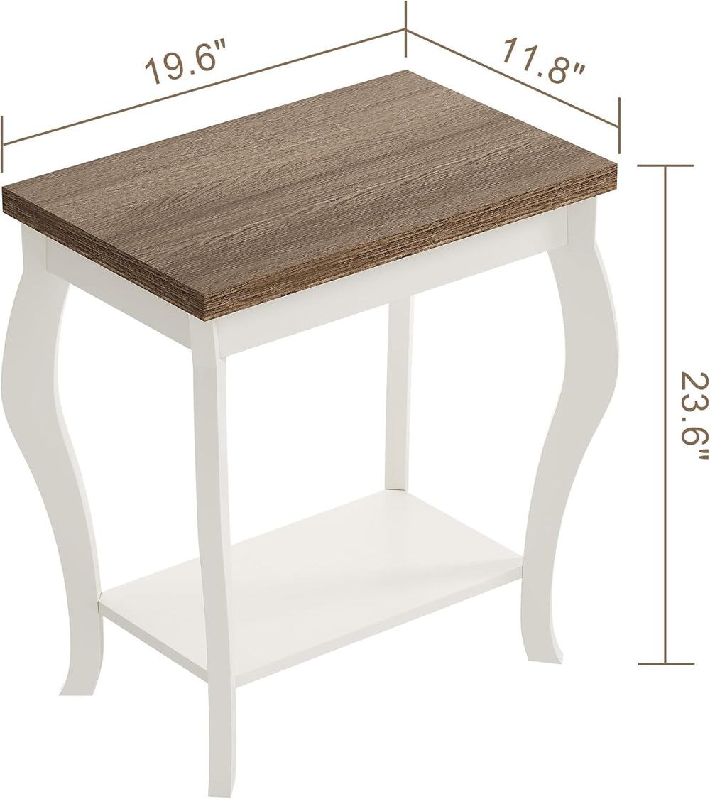 ChooChoo End Tables Living Room, Side Tables Living Room with Curved Legs and...