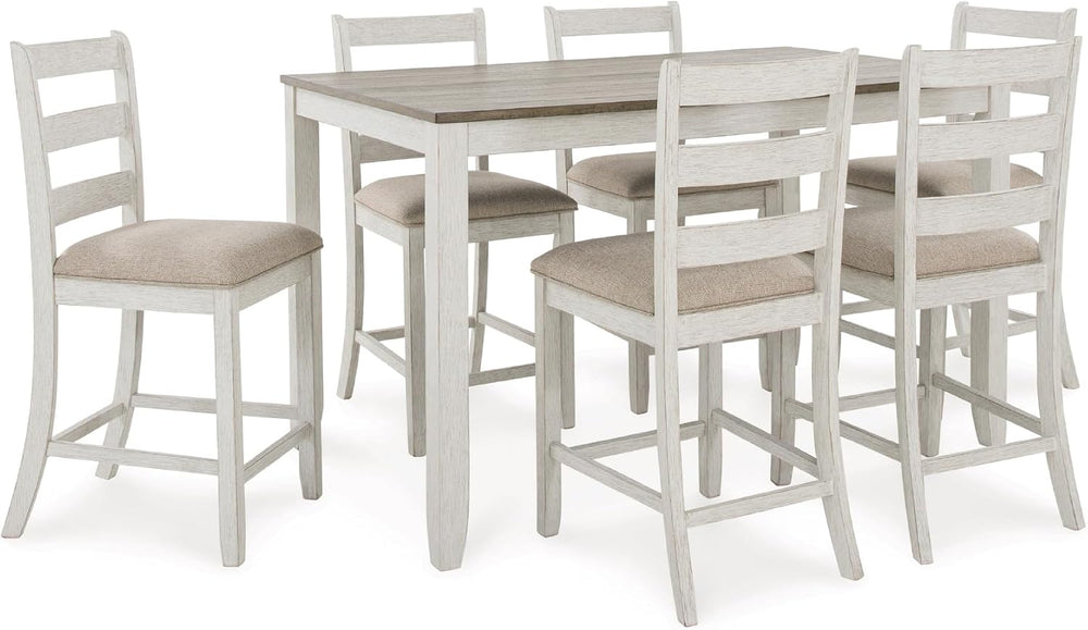 Signature Design by Ashley Skempton Counter Height Dining Table Set for 6