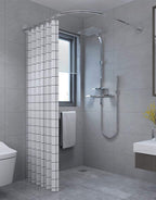 Corner Shower Curtain Rod Adjustable Stainless Steel L Shaped Rack Drill Free Install for Bathroom, Bathtub, Clothing Store (27"-39"x27"-39")