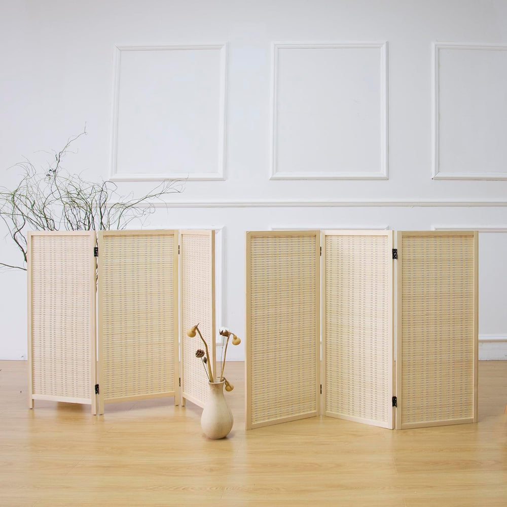 Furnnylane 3 Panel Room Divider and Folding Screen Divider,Two in One Detacha...