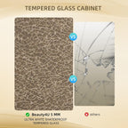 Beauty4U Glass Display Cabinet with 4 Shelves, 2 Doors Curio Cabinets for Living Room, Bedroom, Office, 5mm Brown Tempered Glass Floor Standing Bookshelf, Quick Installation