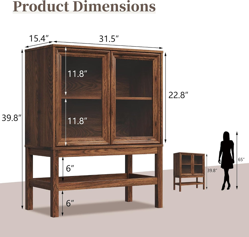Sideboard Buffet Cabinet with Storage, Small Kitchen Coffee Wine Bar Cabinet ...