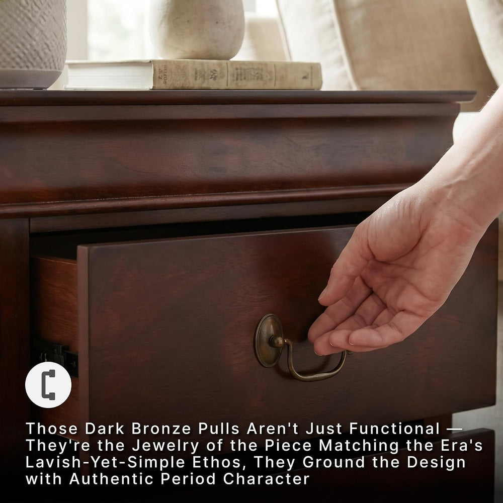 Signature Design by Ashley Alisdair 2 Drawer Nightstand, Reddish Brown | 21.6...