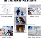 Purse Organizer for Closet, 4Pack Clear Stackable Storage Bins, Closet Organizers and Storage, Acrylic Display Case with Magnetic Door for Handbag Organzier, Heels, Collectibles