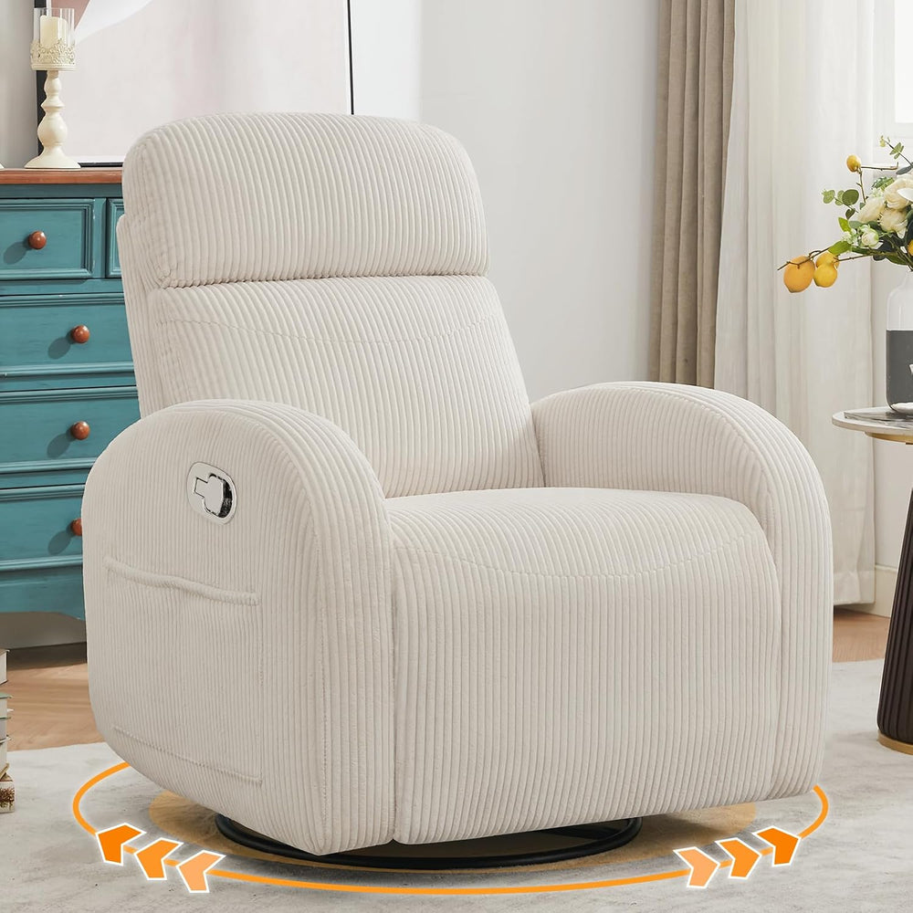 Manual Swivel Rocker Recliner, Small Recliners for Small Spaces