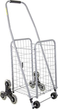 dbest Products Stair Climber Cruiser Cart Sport, Foldable Grocery Cart on Wheels,Multi-Use Collapsible Folding Laundry Basket with Wheels