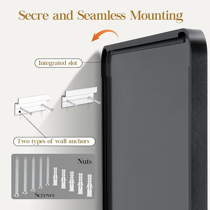 32×32 Black Bathroom Mirror, Rectangular Bathroom Vanity Mirror for Wall with Rounded Corners & Aluminum Alloy Frame, Tempered-Glass, Modern, Farmhouse, Horizontal/Vertical, Entryway, Bedroom