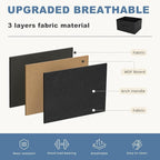 DUMOS Nightstand Small Dresser with 2 Fabric Drawers, Side Tables Bedroom End Table Bedside Storage Furniture for 20 inch Tall Night Stand for Entryway, College Dorm, Matte Black 2 Pack