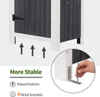 MCombo Outdoor Storage Cabinet with Shelves, Wooden Outside Storage Shed with Floor, Garden Tool Shed for Patio Yard Lawn, 0770 (Gray)