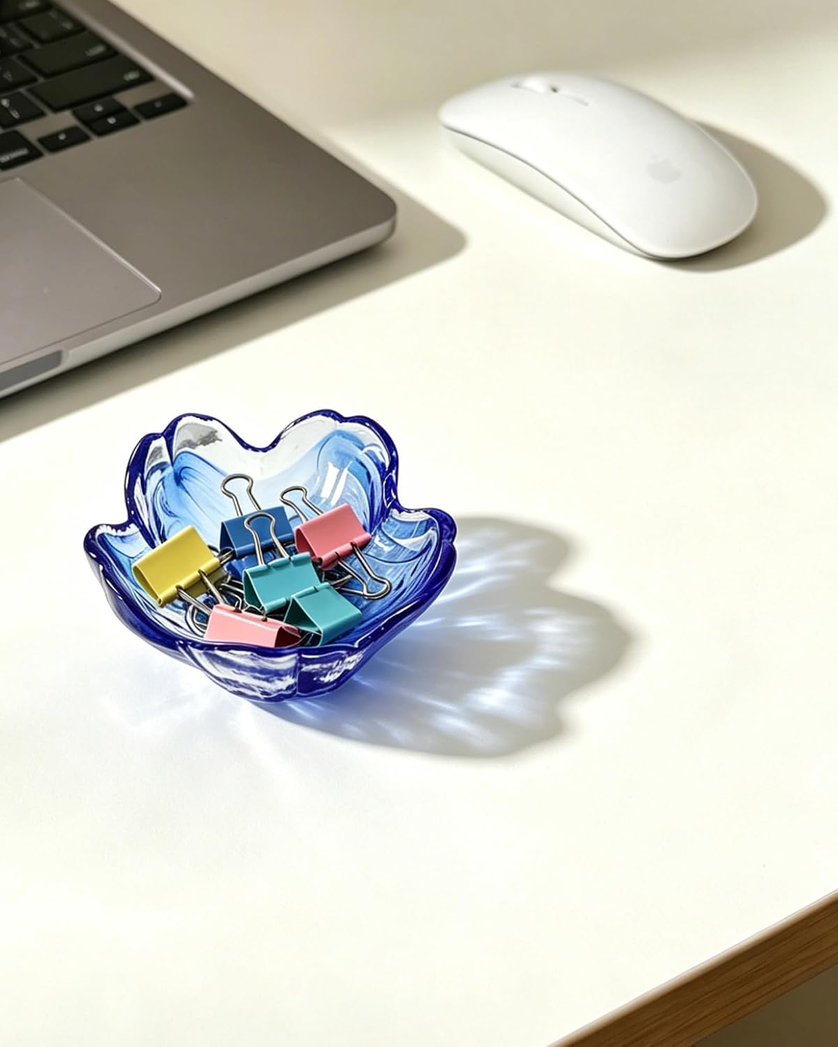 Small Flower Glass Ring Dish, Cute Jewelry Tray Trinket Organizer | Vanity Bathroom Nightstand Holder Plate, Aesthetic Room Decor, Valentine's Friendship Christmas Birthday Gifts for Women