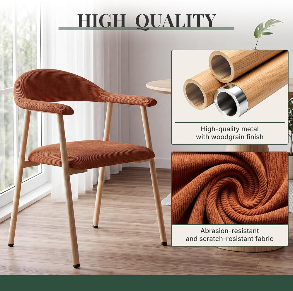 Dining Chairs Set of 4, Fabric Kitchen Side Chair for Living Room | Modern, U...