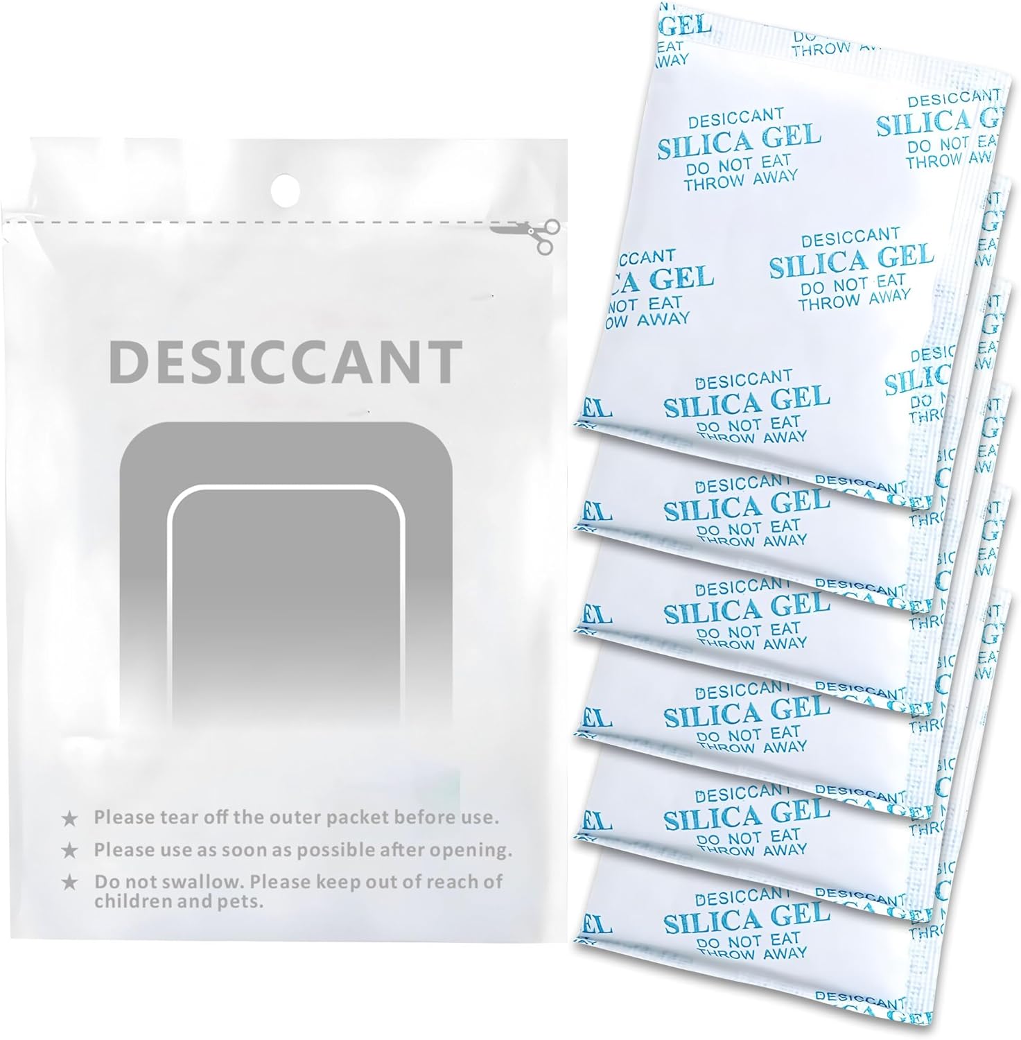 Pet Food Desiccant Bag, Replaced Desiccant for Automatic Cat dog Feeders, Keep Cat Food Dog Dry and Fresh- 6 Packs