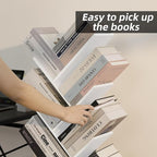 8 Tier Tree Bookshelf with Drawer, Free Standing Wood Bookcase for Narrow Space, Storage Organizer Bookshelves for Books, Book Case for Home Office, Living Room, Bedroom - Sweet White