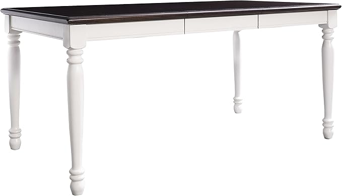 Crosley Furniture Shelby 3-Piece Traditional Dining Table Set for 6 with 2 Wood Benches, Distressed White