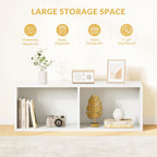 IOTXY DIY Modular Cube Bookcase - CubeXY Customizable Stackable Expandable Basic Shelving Units, 2-Cube Wooden Open Bookshelf for Miscellaneous Storage Organizer, White