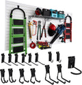 Slatwall Panel 4'x8' with 15 Accessories Garage Tool Organizer Wall Mount PVC Panels for Interior Wall Décor, White Slat Wall Paneling Bike Rack Garage Storage & Organization Products