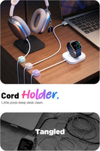 8 Pack Cord Holder, Cord Organizer Cable Clips Clasp, Adhesive Cute Cord Clips Phone Charger Wire Keeper Organizer for Home Office Desk Car Wall Desktop Nightstand, Stocking Stuffers Gifts for Women