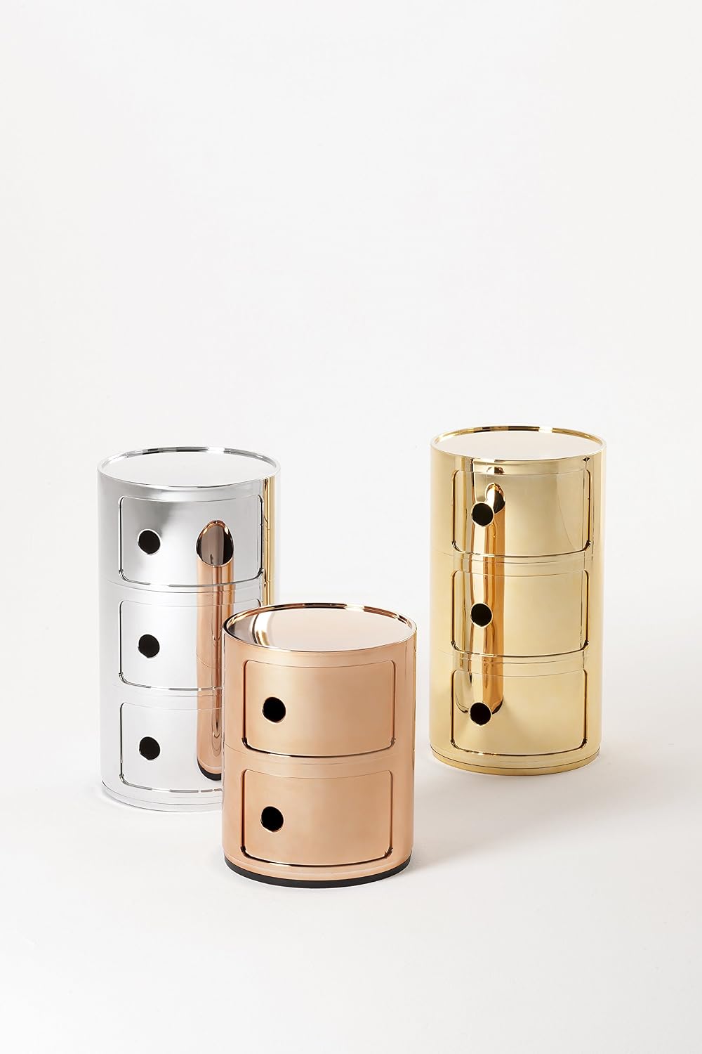 Kartell 5967/RR Componibili Drawers by Anna Castelli Ferrieri, Pack of 1, Met...