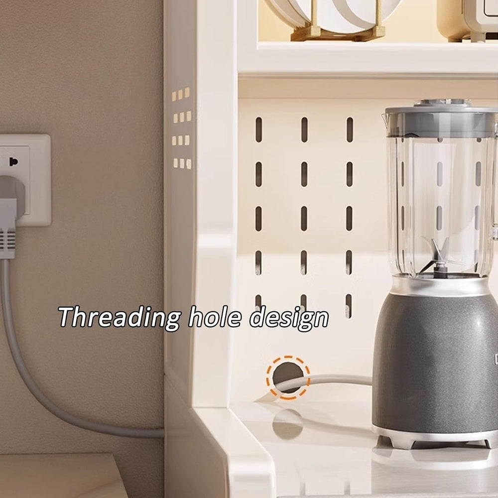 JKGHK Metal Kitchen Pantry Storage Cabinet, Microwave Stand for Kitchens with...