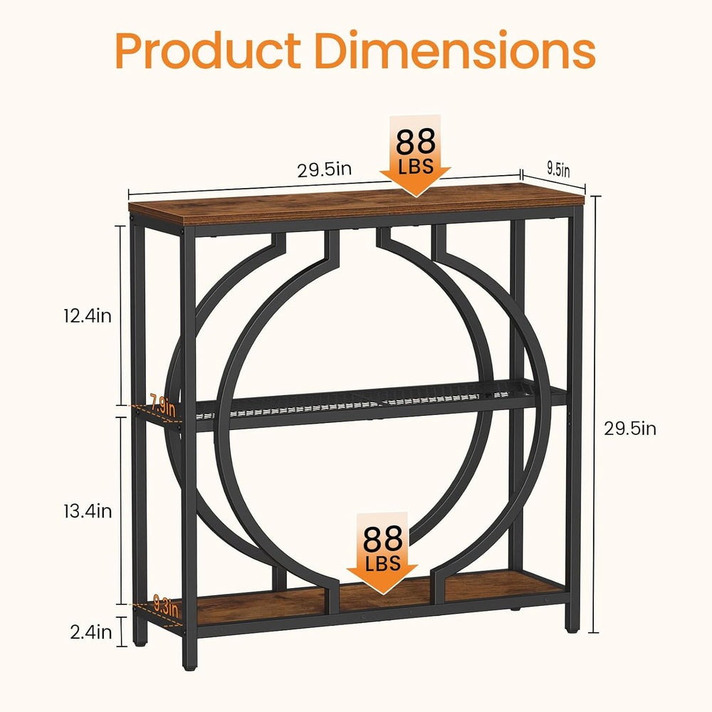 Snughome Entryway Table with 3 Tier Storage Shelves, Narrow Console Table | I...