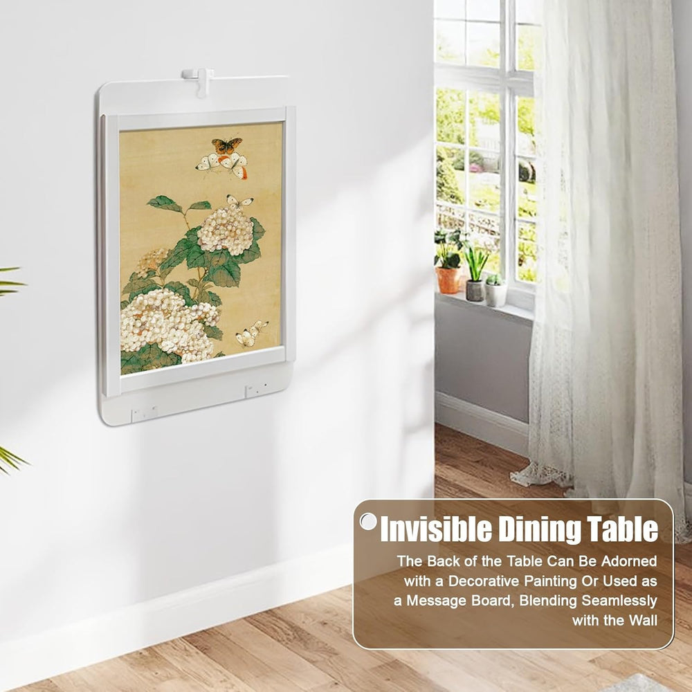 Folding Wall-Mounted Drop Leaf Table 35"×23" Space Saving Decorativ...