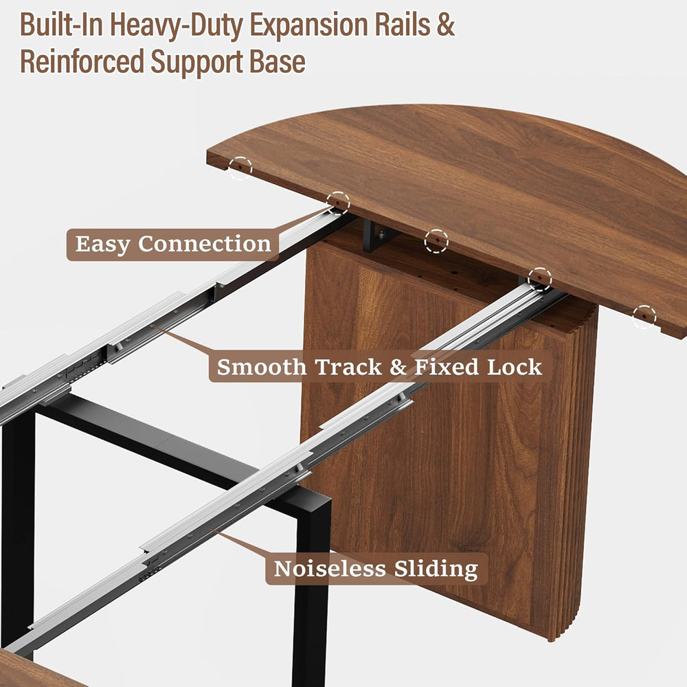 weselon 42"-105" Extendable Dining Table for 4-12, Expandable Oval ...
