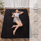 MAXYOYO Twin Bed Mattress Japanese Futon, Pad Camping Mattress Floor Bed Mattress Topper, Easy to Foldable and Portable, Black Futon Single Mattress