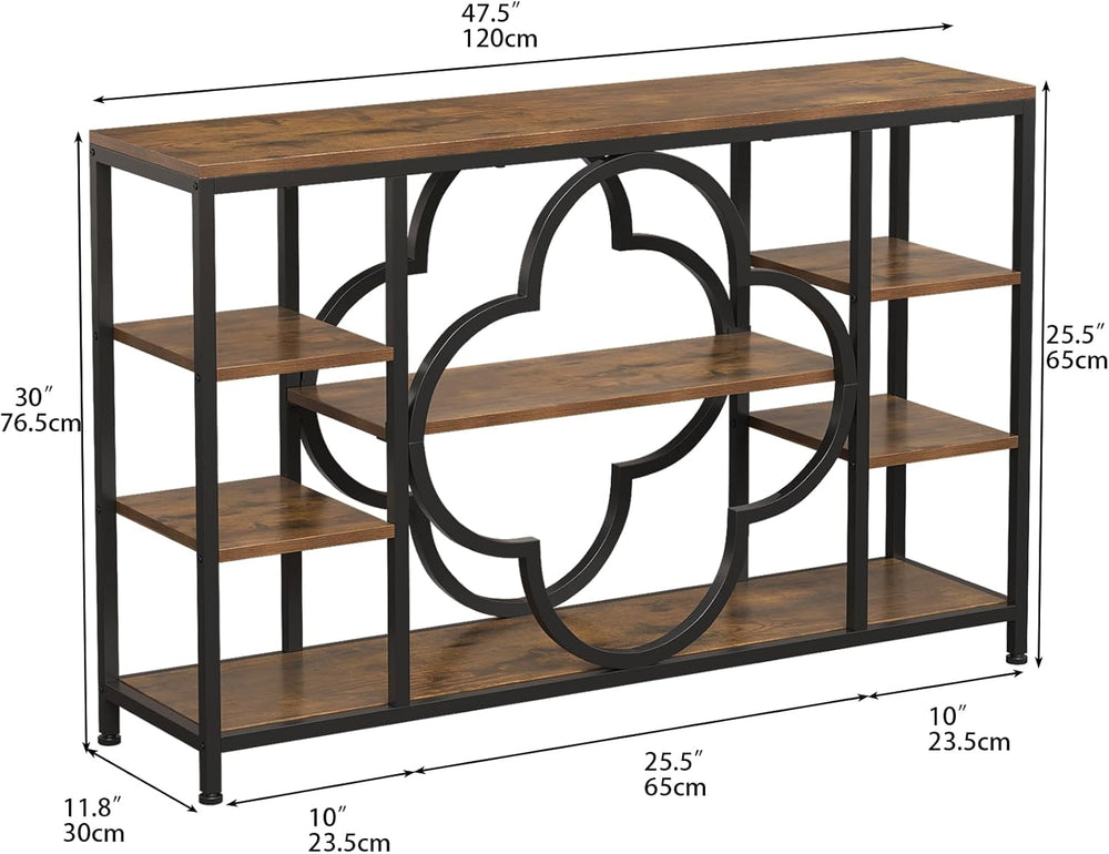 GiftGo 47" Farmhouse Console Tables for Entryway Retro Sofa Table Behind...