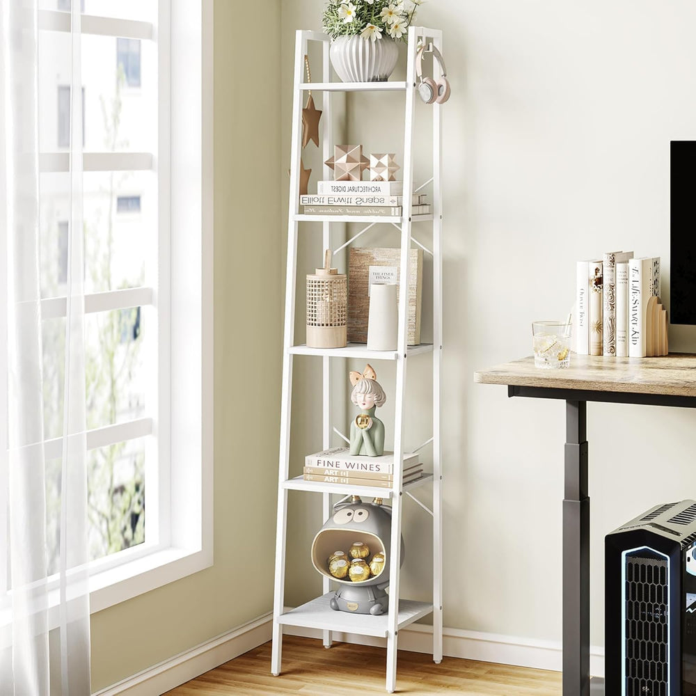 Hzuaneri Ladder Shelf, Bookshelf, Freestanding Corner Storage Shelf