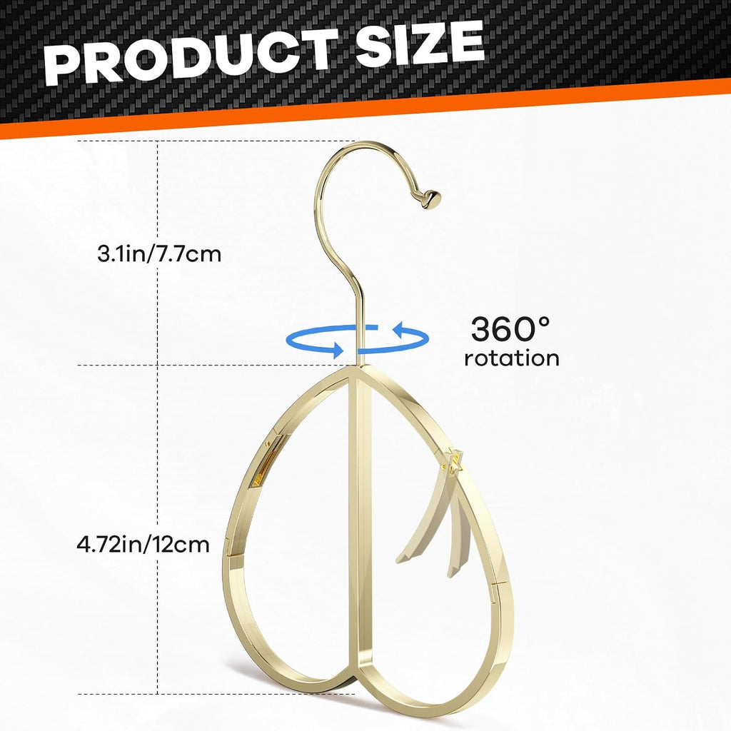 Multipurpose Closet Hangers- Tie and Belt Hanger for Closet- Ideal for Storing Belts, Ties, Scarfs, Baseball Hats, Purses & More- Great Space Saving Belt Organizer for Wardrobe