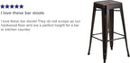 Flash Furniture Kai Commercial Grade 4 Pack 30" High Backless Distressed Copper Metal Indoor-Outdoor Barstool