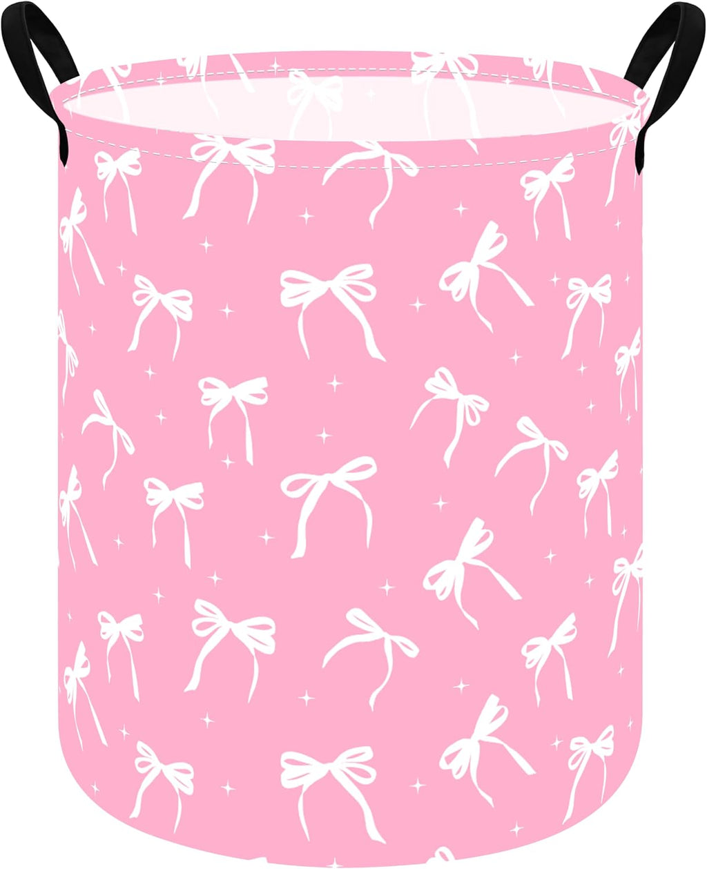 Round Laundry Hamper Clothes Storage Basket Fabric Storage Hamper Organization Storage Bin, Nursery Toy Box,Gift Basket with Handles