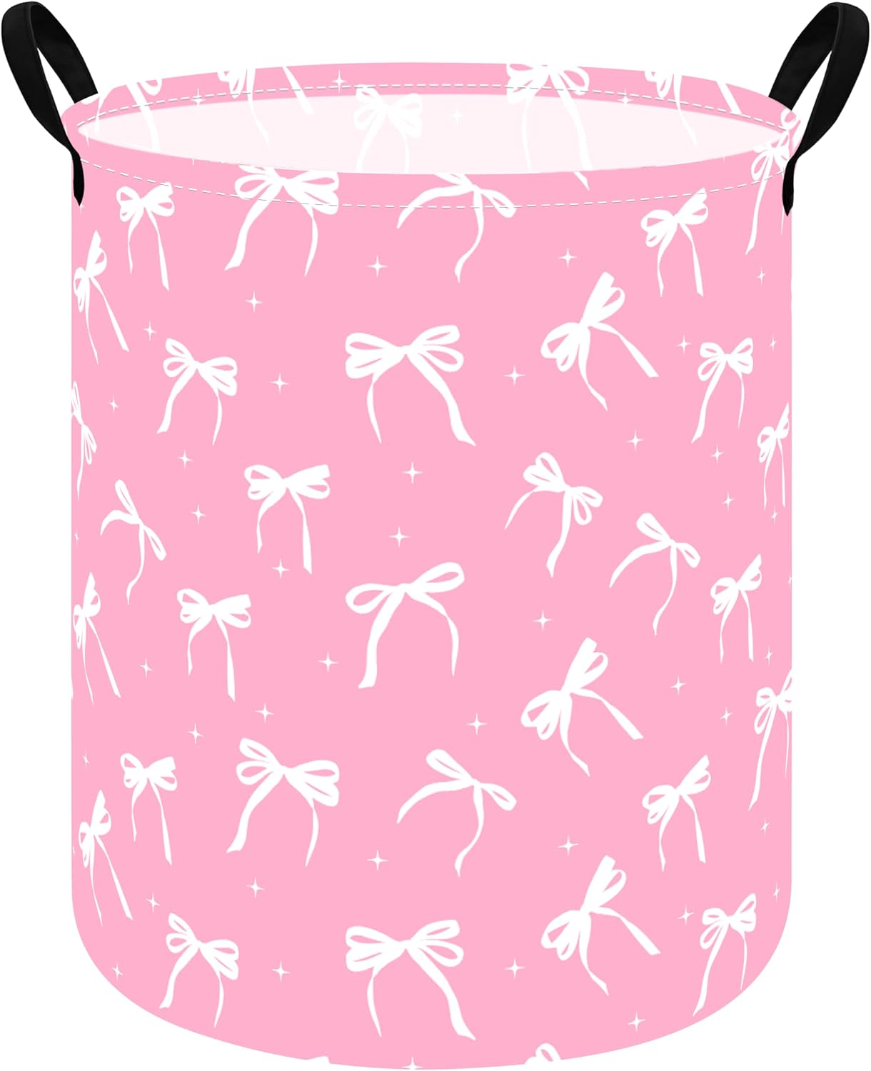 Round Laundry Hamper Clothes Storage Basket Fabric Storage Hamper Organization Storage Bin, Nursery Toy Box,Gift Basket with Handles