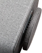PU Leather Remote Control Holder,360 Degree Spinning Desk TV Remote Caddy,Desk Organizers and Accessories,for Controller,Media,Mail,Calculator,Mobile Phone,Pen Storage Holder (Gray Cloth)